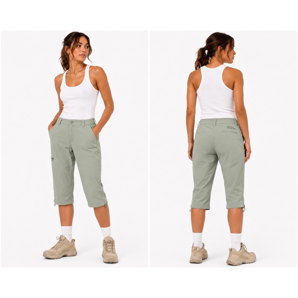 Eddie Bauer Travex Pants Womens 16 Sage Green Hiking Outdoor Gorpcore Pants